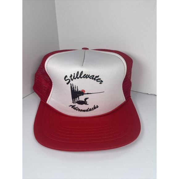 Other - Vintage Stillwater Adirondacks NY Snapback Trucker Hat Cap Mesh Rope New…